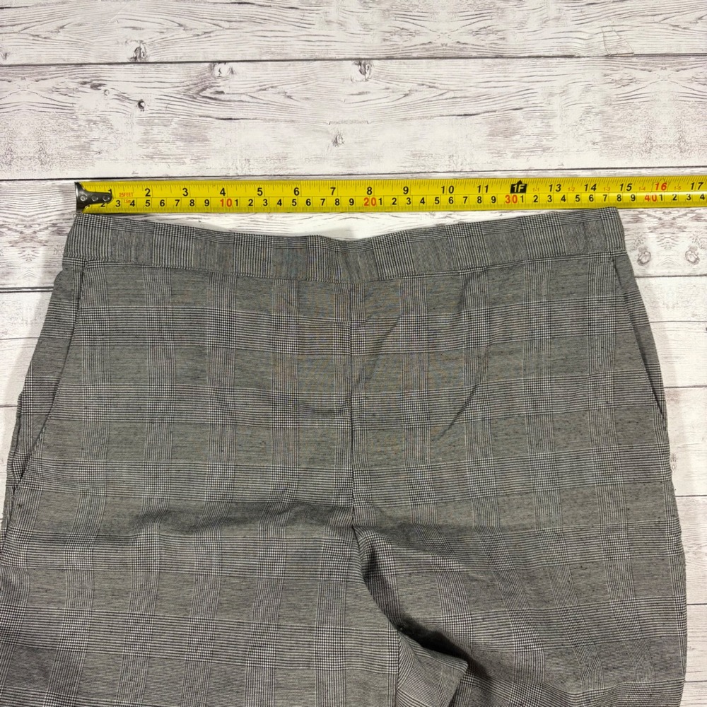 Alfred Dunner Petite Plaid Pants Elastic Waist Wide Leg Casual Comfort Size 12P - Picture 5 of 10